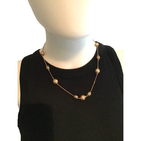 BEAUTIFUL WOMENS BROWN TONE NECKLACE - Picture 3 of 4